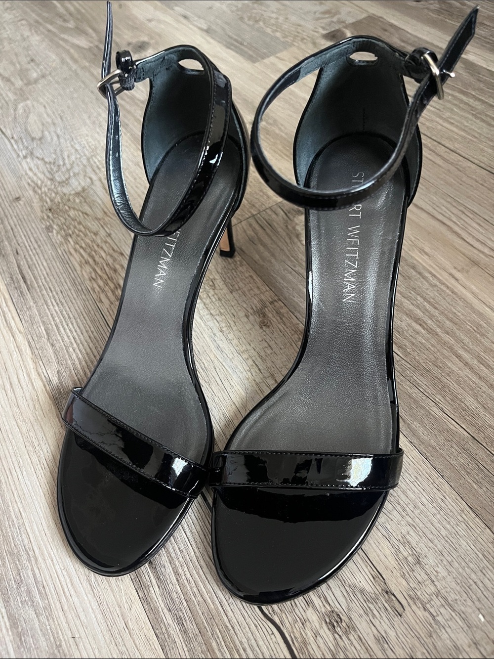 Stuart Weitzman Nudistsong High Heel Sandal (Women's) - Black - Sz 7.5